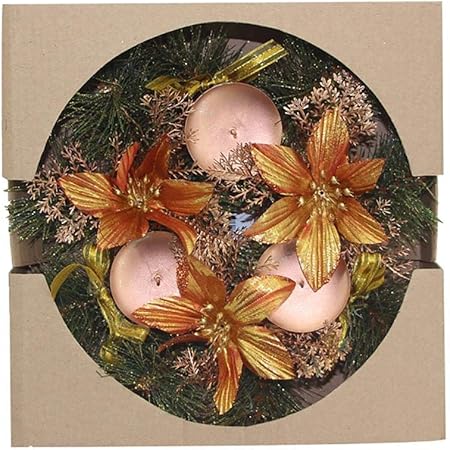 Centrotavola Natalizi Amazon.Bledyi Centrotavola Natalizio Con 3 Portacandele Colore Marrone Amazon It Casa E Cucina