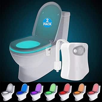 Toilet Night Light motion-activated LED toilet light with 8 colors