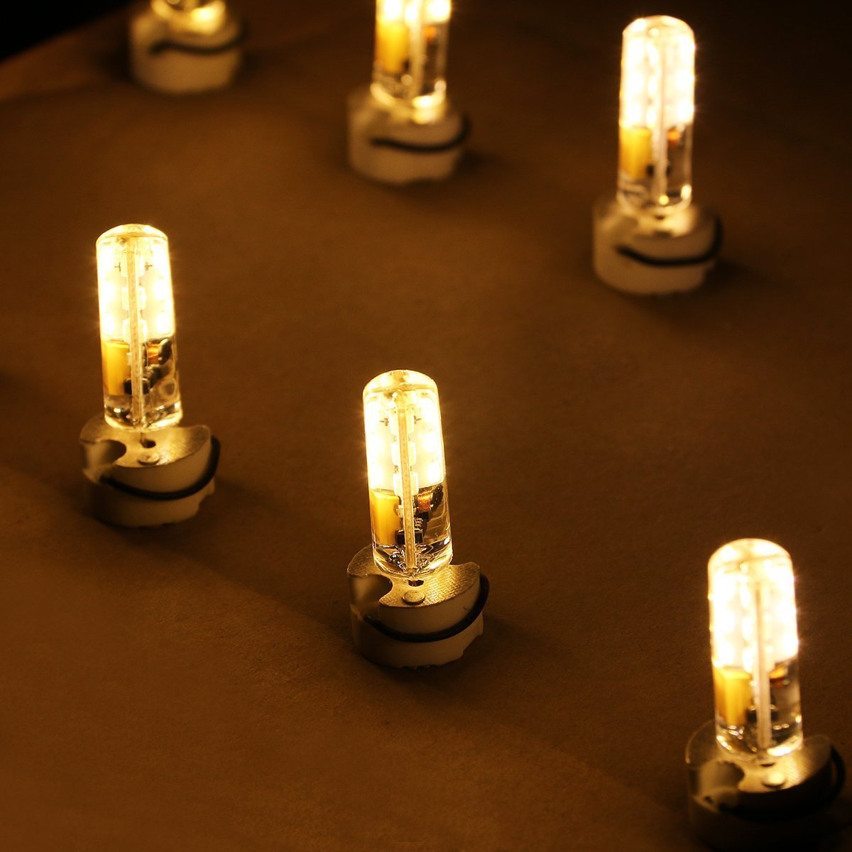 AveyLum 2.5W G4 LED Lampen Warmweiß, Ersatz für 20W Halogenlampen, 180lm, 3000K, 2835 SMD Kieselgel LED Dekorative Kronleuchter Beleuchtung, LED Birnen, LED Leuchtmittel, AC/DC 12V, 10er Pack