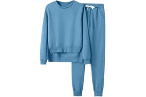 HICItro Two Piece Outfits Sweatsuits for Women Set Printed Hoodie and Sweatpants Set Jogging Suits with Kangaroo Pockets