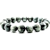 AWAKEN YOUR KUNDALINI Grey Tiger’s Eye Bracelet – Hawk’s Eye Stone for Confidence, Grounding, Power