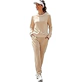 Totatuit Track Suits for Women Set Velour Sweatsuits 2 Piece Jogging Suits Loungwear Velvet Sweatpants with Pockets