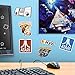 Popfunk Atari Classic Video Games Collectible Stickers with Asteroids, Pong and Football