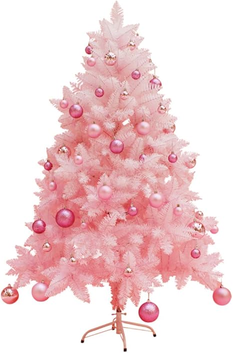 Amazon Co Jp ノルウェー語 トウヒ ピンク クリスマスツリー で スタンド 固体の金属製の脚 車 スプレッド ゴージャス クリスマス の装飾 ピンク 150cm 59inch ホーム キッチン