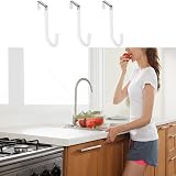 iHMeiju Over The Door Hooks Set of 4 White Hangers 20lb Load Capacity view 5