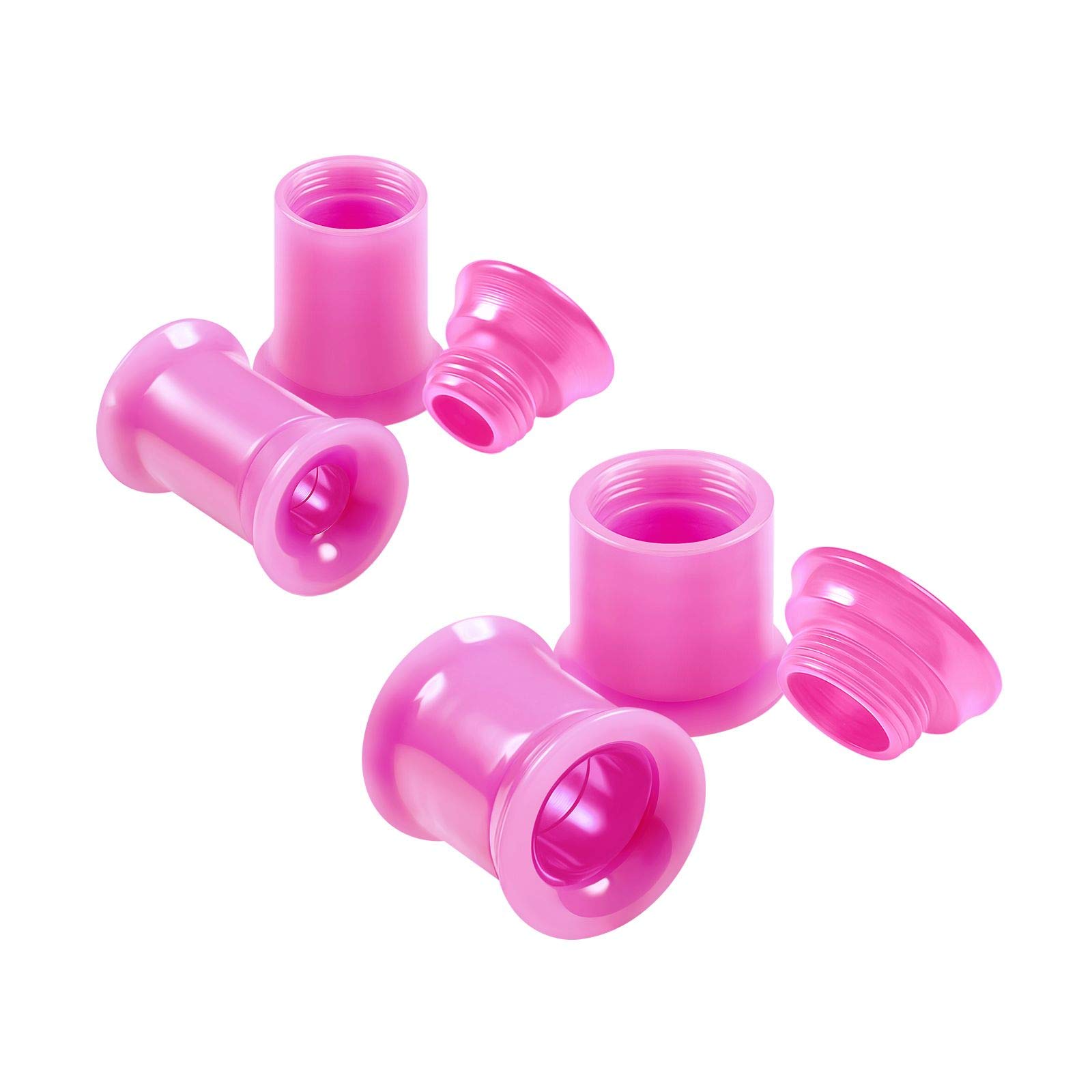 BanaVega Set of 4 Double Flared Internal Thread Acrylic Saddle Stretchers, Acrylic, Metal