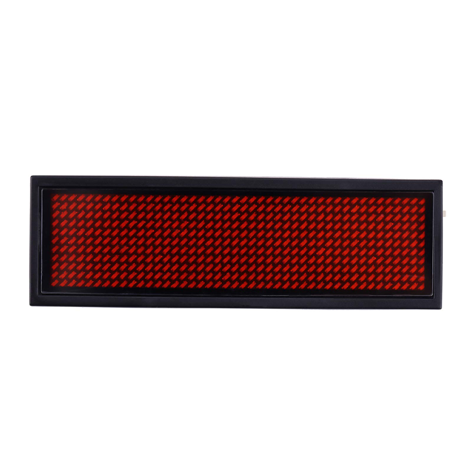 LED Name Badge,110-240V RED LED Name Tag Scroll Panel Display Board Wireless Rechargeable LED Badge/Message Label with Magnet and Pin for Concert, Party,Public Sign
