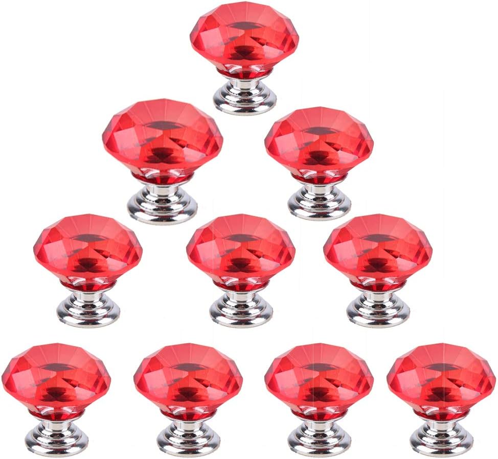 24 Pomelli Cristallo Trasparente 40mm | Maniglie Per Cassetti E Mobili Con Viti - Foto 6