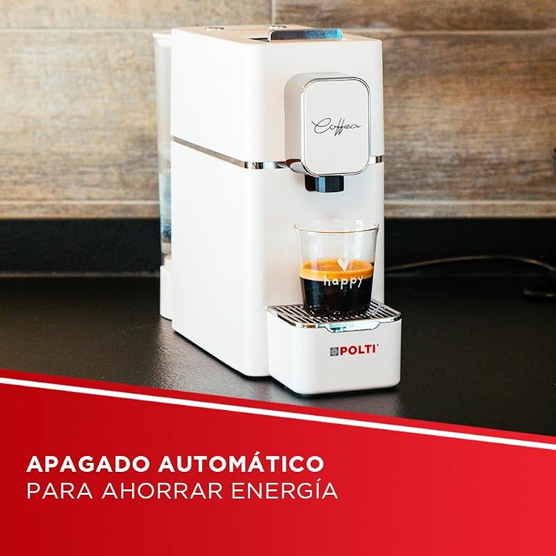 Máquina de café espresso Coffea S15W, compatível com cápsulas E.S.E. de 44 mm, depósito de 0,85 L, pressão da bomba de 19 bar, cor branca