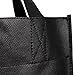 10 Packs of Grocery Bag Recycled Reinforced Handles Storage Shopping Tote Bag with Snap Button, Black