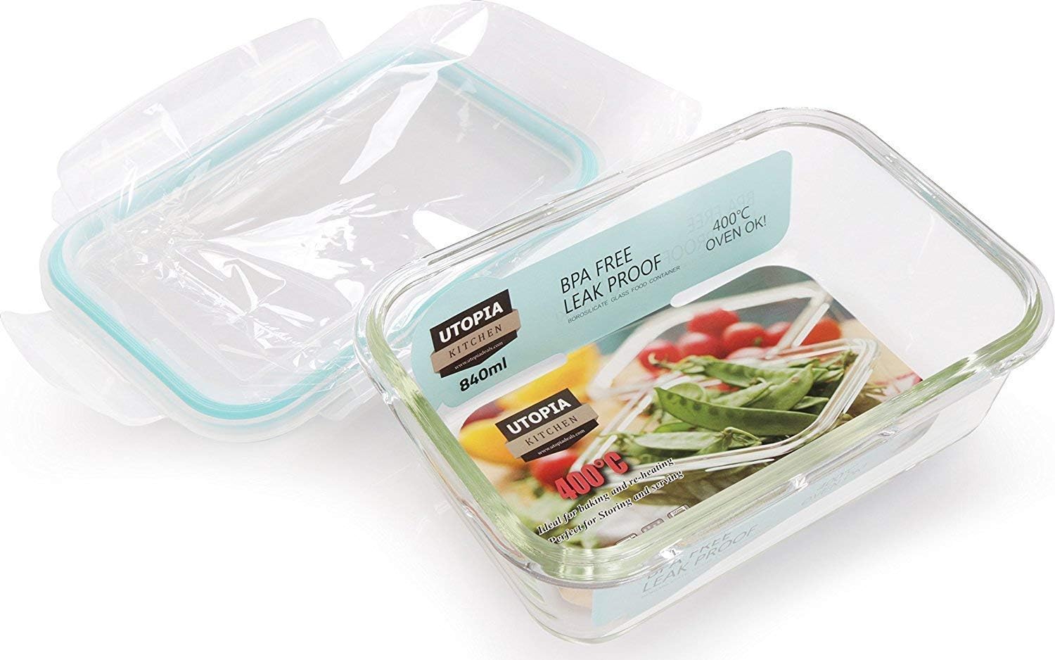 KICHLY Glass meal prep containers, Set of 16pcs (8 Containers and 8 Lids) - Image 4