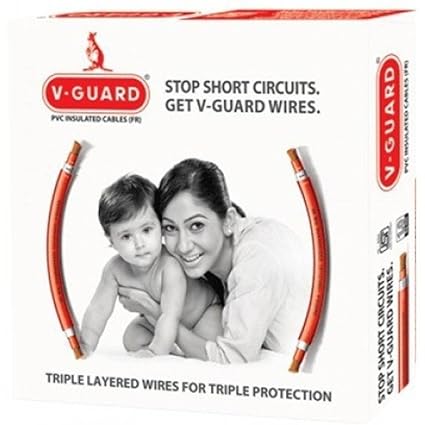 V-Guard 1.5 Sq.mm 90 Mtr House Wire (Red) Pack of 3