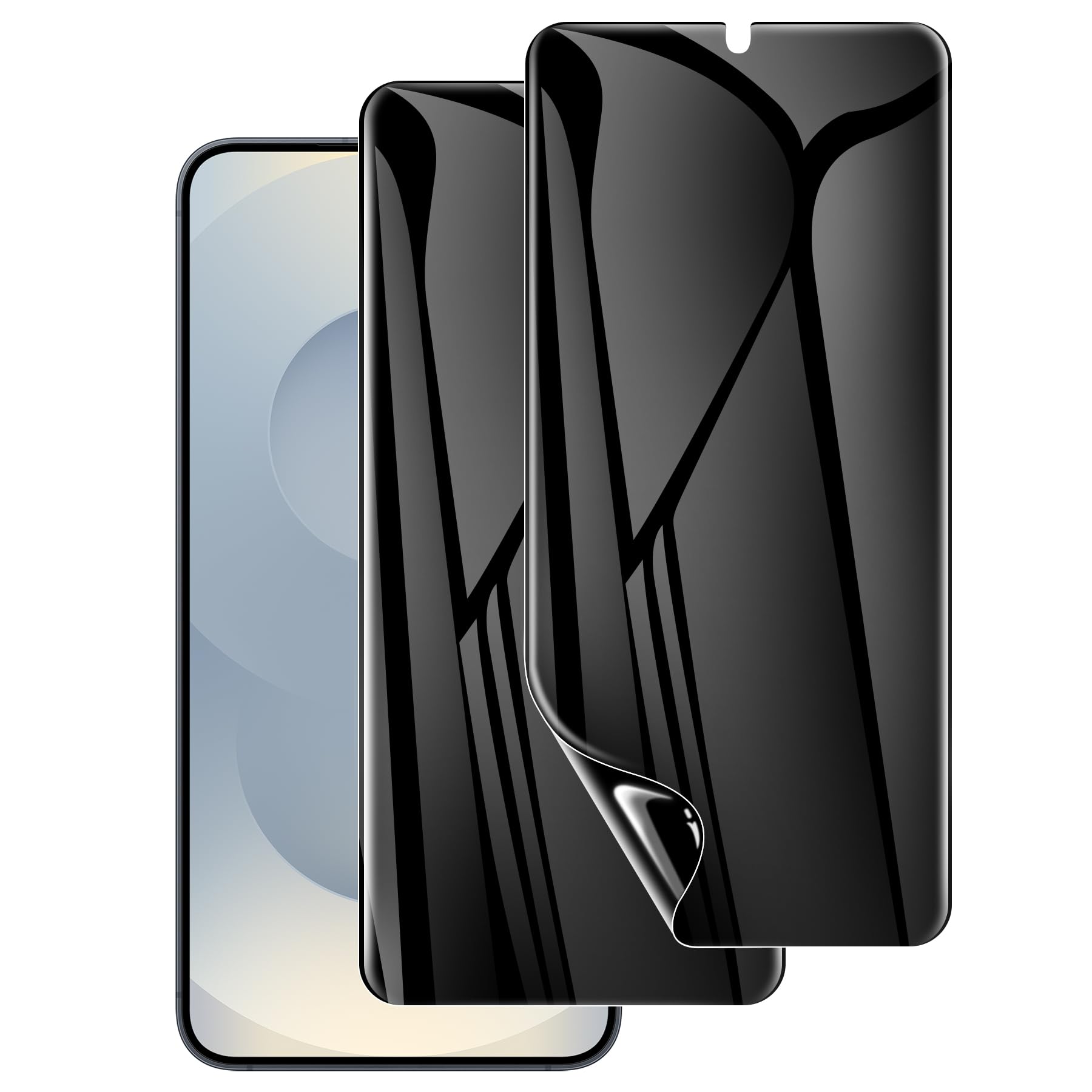 LYWHL 2 Pack for Samsung Galaxy S25 Edge Privacy Screen Protector [Like Original Fingerprint Unlock], Anti-Spy Private S25 Edge Film [Not Glass], Case Friendly, Scratch-Resistant, Sensitive Touch
