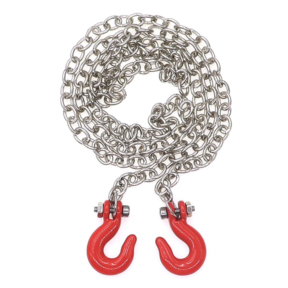 CENPEK 1/10 Chain Trailer Winch Hook for RC Rock Climbing Crawler Axial SCX10 II AA10 CC01 Traxxsa TRX-4 90046 90038 G Shape Accessories-Red