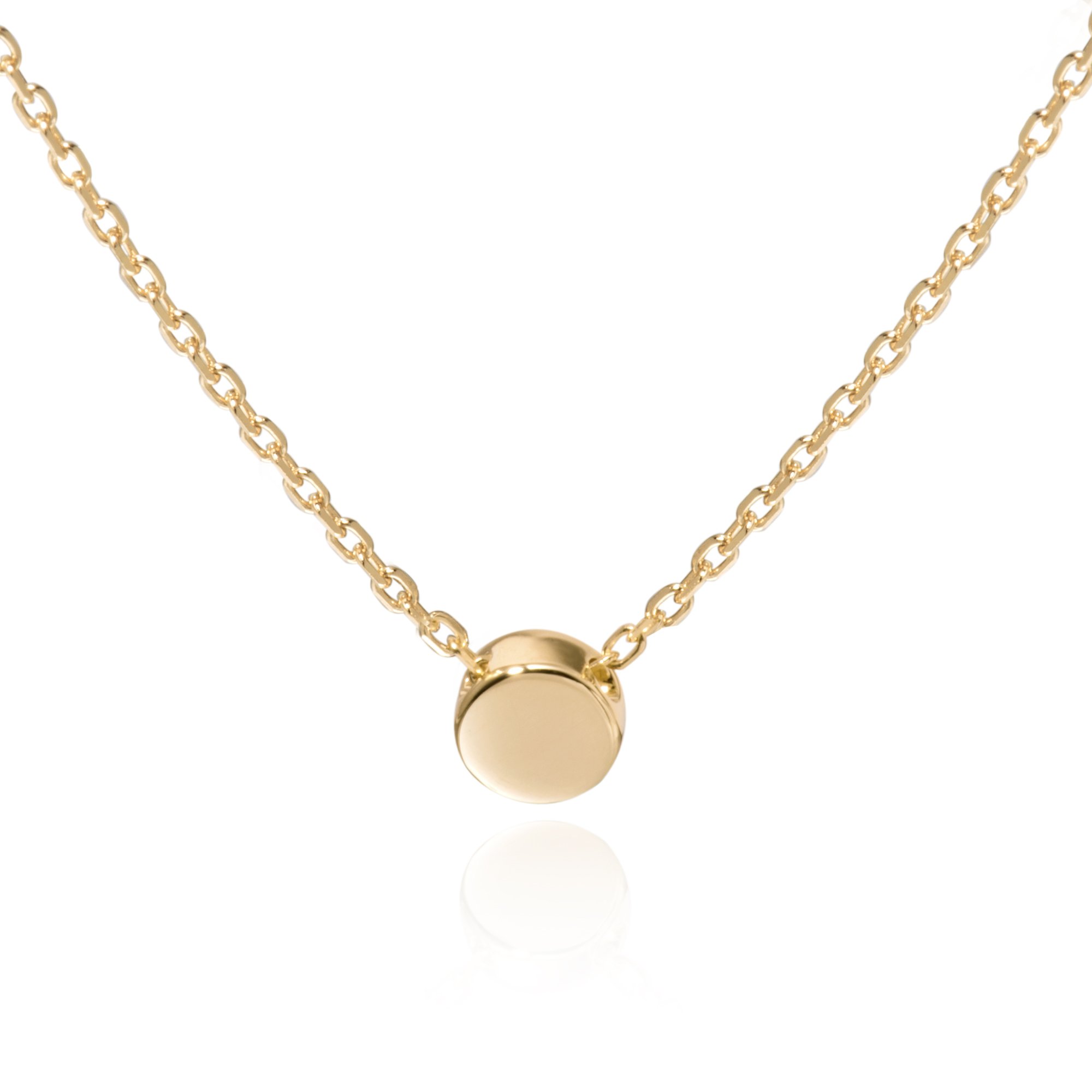 S.Leaf 18K Gold Plated Tiny Dot Necklace Circle Star Square Heart Necklaces for Women S925 Sterling Silver Dainty Simple Necklaces for Women Girls Trendy Birthday Gifts