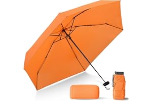LEAGERA Compact Travel Umbrella with Case - Mini Umbrella for Purse, Small Lightweight &Tiny Design Perfect for Parasol Outdoor Sun&Rain Umbrellas
