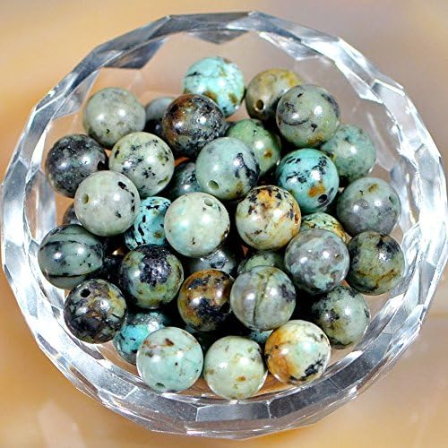 AD Beads Natural Gemstone Round Spacer Loose Beads (4mm 100pcs, African Turquoise)