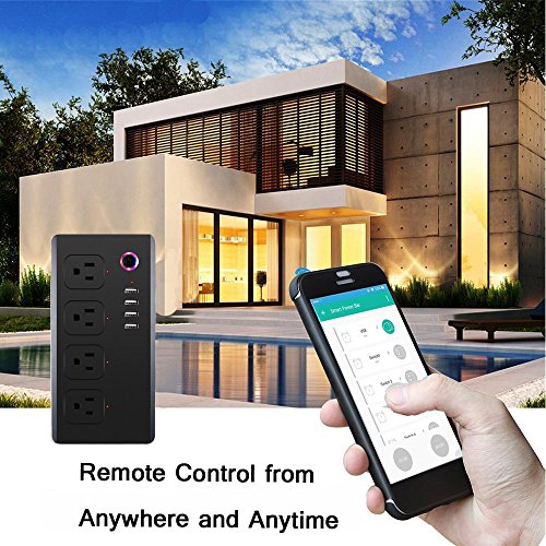 image for WiFi Power Strip, Akface Surge Protector Smart Outlet Plug Voice Contr
