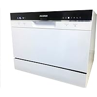 SoloRock 6 Settings Countertop Dishwasher - White Color