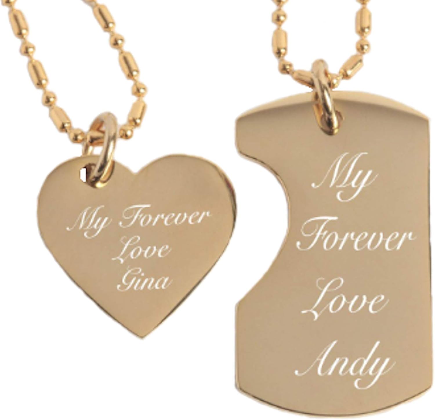 mini gold dog tag necklace