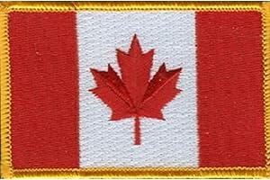 WORLD FLAGS DIRECT Country Flag Patches 3.50" x 2.25", International Embroidered Iron On or Sew On Flag Patch Emblems Over 100 Patch Options Available (Canada)