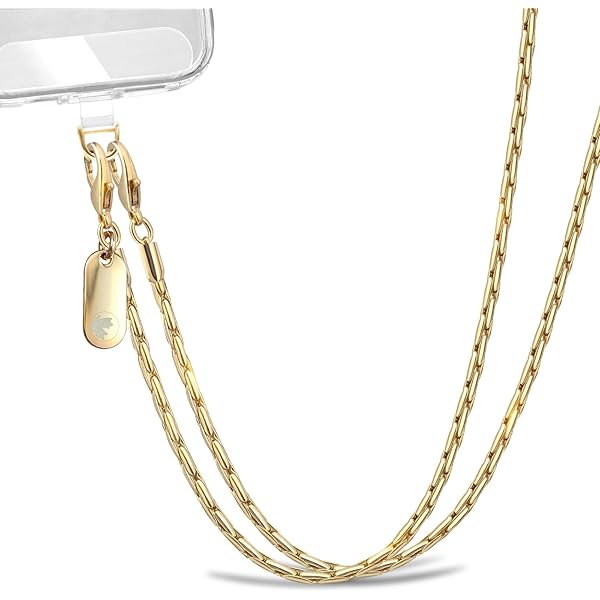 CASETiFY Metal Heart Chain Phone Strap - Adjustable & Detachable Wrist Strap (Silver)