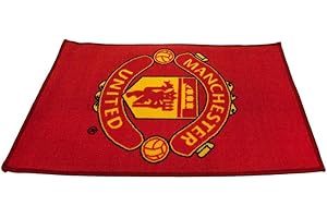 MANCHESTER CITY FC Premiership Soccer Manchester United FC Color Crest Printed Rug