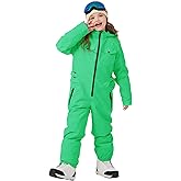 Haloumoning Kids Snow Suit Girls Waterproof Insulated Winter Outdoor Overalls Snowboarding One Piece Ski Suit 5-14Years