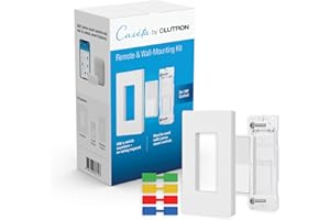 Lutron Pico Paddle Remote Wall-Mounting Kit for Wireless 3-Way Switch Applications w/Caseta Smart Dimmer Switches, Includes Remote, Wallbracket, Wallplate, and Wire Label Stickers, PJ2W-P2B-WH,White