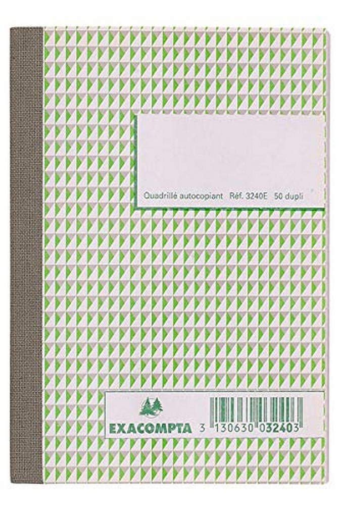 Exacompta 3240E Duplicate Books 50 Self-Copying Sheets 5 x 5 Cross-Ruled 14.8 x 10.5 cm Set of 10 [French Import]