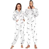 Ollabaky Adult Pajamas for Men Women Costume One-Piece Sleepwear Jumpsuit