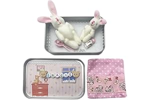 Easter Bunny in a Tin, Little Pocket Bunny Decorative Boxes, Easter Basket Stuffers for Kids, DIY Pet Adoption with Mini Bunn