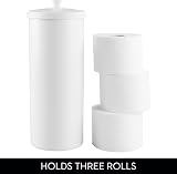 InterDesign iDesign Kent Freestanding Toilet Roll Holder White 3 Spare Rolls view 5