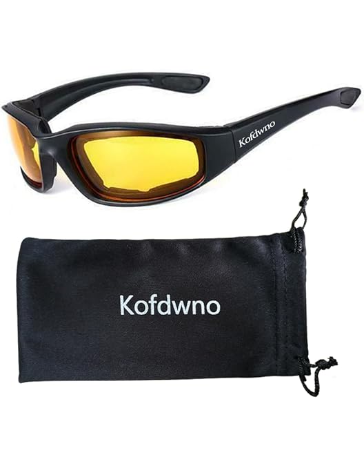 Men Sporty Biker MOTORCYCLE Riding Wrap Around SUN GLASSES Black Frame Dark Lens