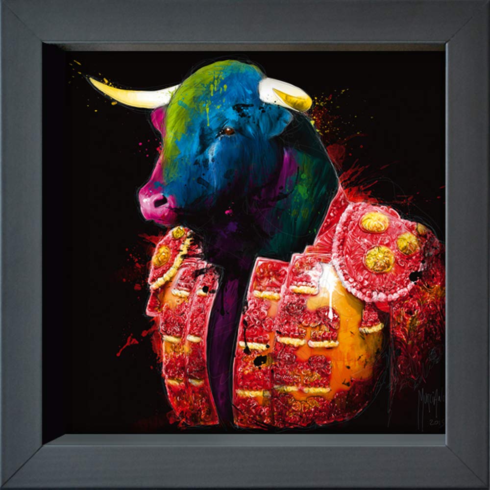 Framed Postcard - Patrice, Murciano - ''Toroador''- 16 x 16 cm - Frame Frame Color: Anthracite - Series LUNA