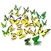 SunHO 3D Butterfly Stickers Removable Mural Crafts Art Design Decal Wall Home Decor Room Decorations (72 Piece)