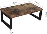 OROPY Wood Vintage Monitor Stand Holder Desk Organizer 40x23x14cm Dark Brown view 4