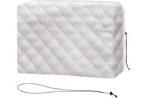 RUNZEG Indoor Air Conditioner Cover, 21Lx15Hx3.5D in Gray Window Winter Unit Cover Anti-Rust Adjustable for Window AC with Free Elastic Straps