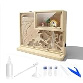 Sand Ant Farm Castle for Kids,Live Ant Habitat Kit with Nutrient Sand - Interactive Ant Colony Observation Terrarium STEM Educational Science Kit for Adults, Students (Yellow)
