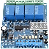 Multifunction Time Relay Module, 8-36V 4-Channel Multifunction Time Delay Relay Interface Board Module Optocoupler LED