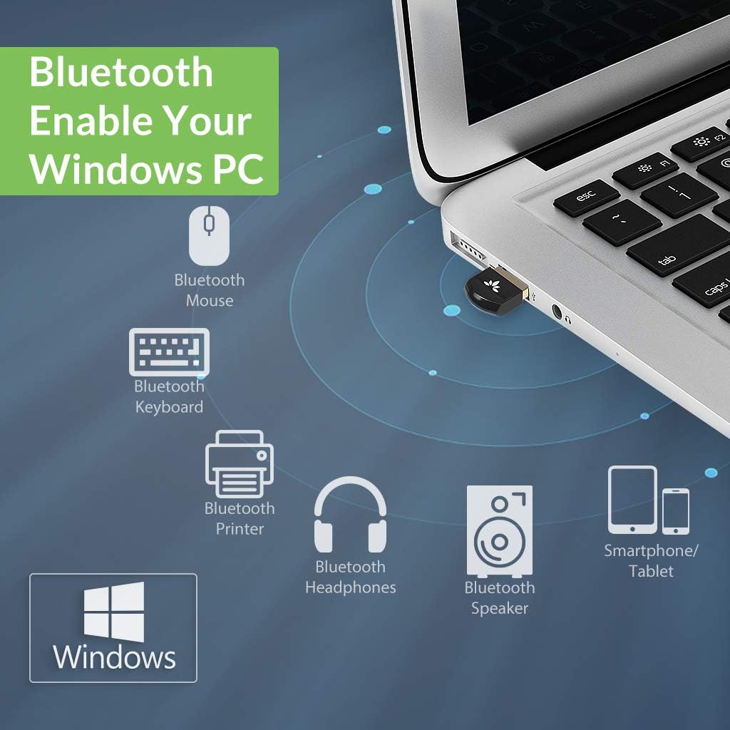 Avantree DG45 USB Bluetooth 5.0 Adapter Dongle for PC Computer Desktop Laptop Wireless Transfer for Bluetooth Headphones Speakers Keyboard Mouse Printers for Windows 11/10/8.1/8 - Image 4
