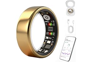 AutrefoisElf Smart Ring Gen 3 for Men Women, IP68 Waterproof Health Tracker with No Subscription Fee, Sleep and Stress Monitoring, Activity Fitness Ring, Android/iOS Compatible (Gold,8)4.4 out of 5 stars 22$49.98