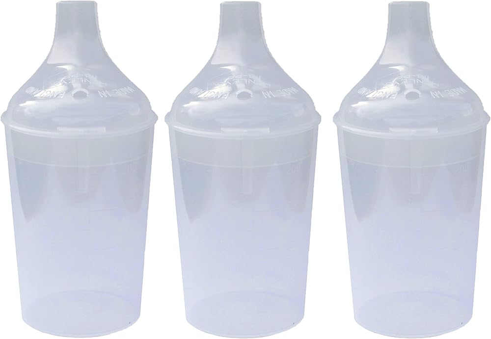 Lizzyoftheflowers 3 Pack Clear Wide Spout Beakers with Graduated 50ml Increments