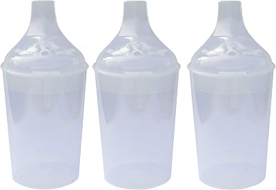 Lizzyoftheflowers 3 Pack Clear Wide Spout Beakers with Graduated 50ml Increments