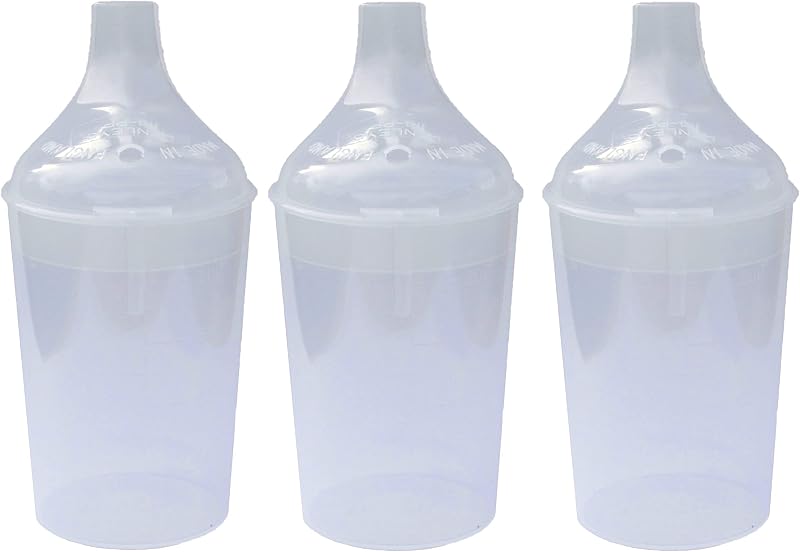 Lizzyoftheflowers 3 Pack Clear Wide Spout Beakers with Graduated 50ml Increments