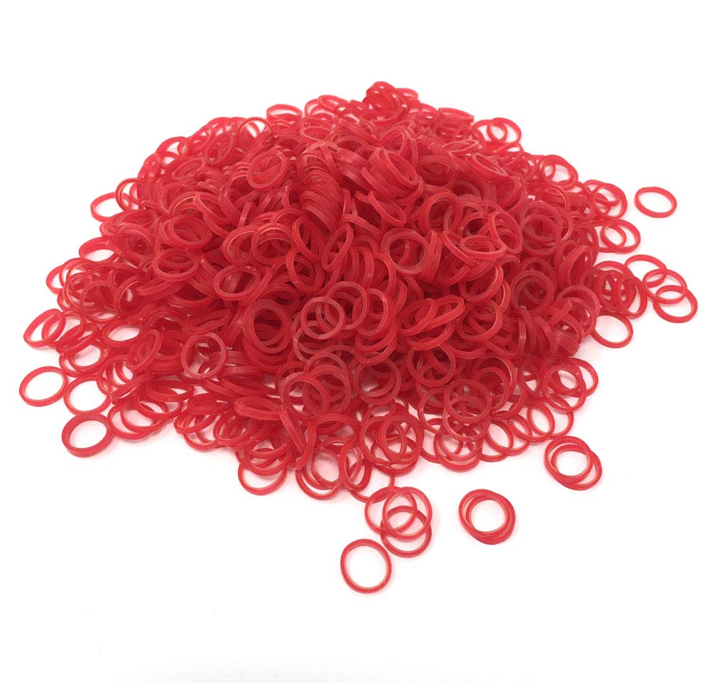 Show Tech Red latex top knot bands