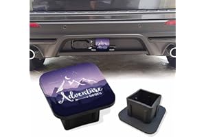 Swono 2” Trailer Hitch Tube Cover Plug Cap Rubber,2 Inch Receiver Tube Trailer Hitch Plug Hitch Cover(1 Pack,Purple Mountain)