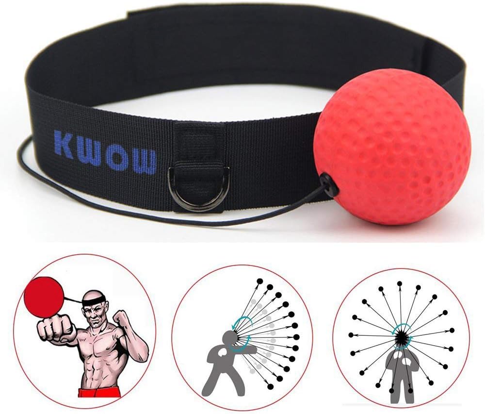 KWOW Boxing Reflex Ball, Portable Boxing Training Speed Ball with