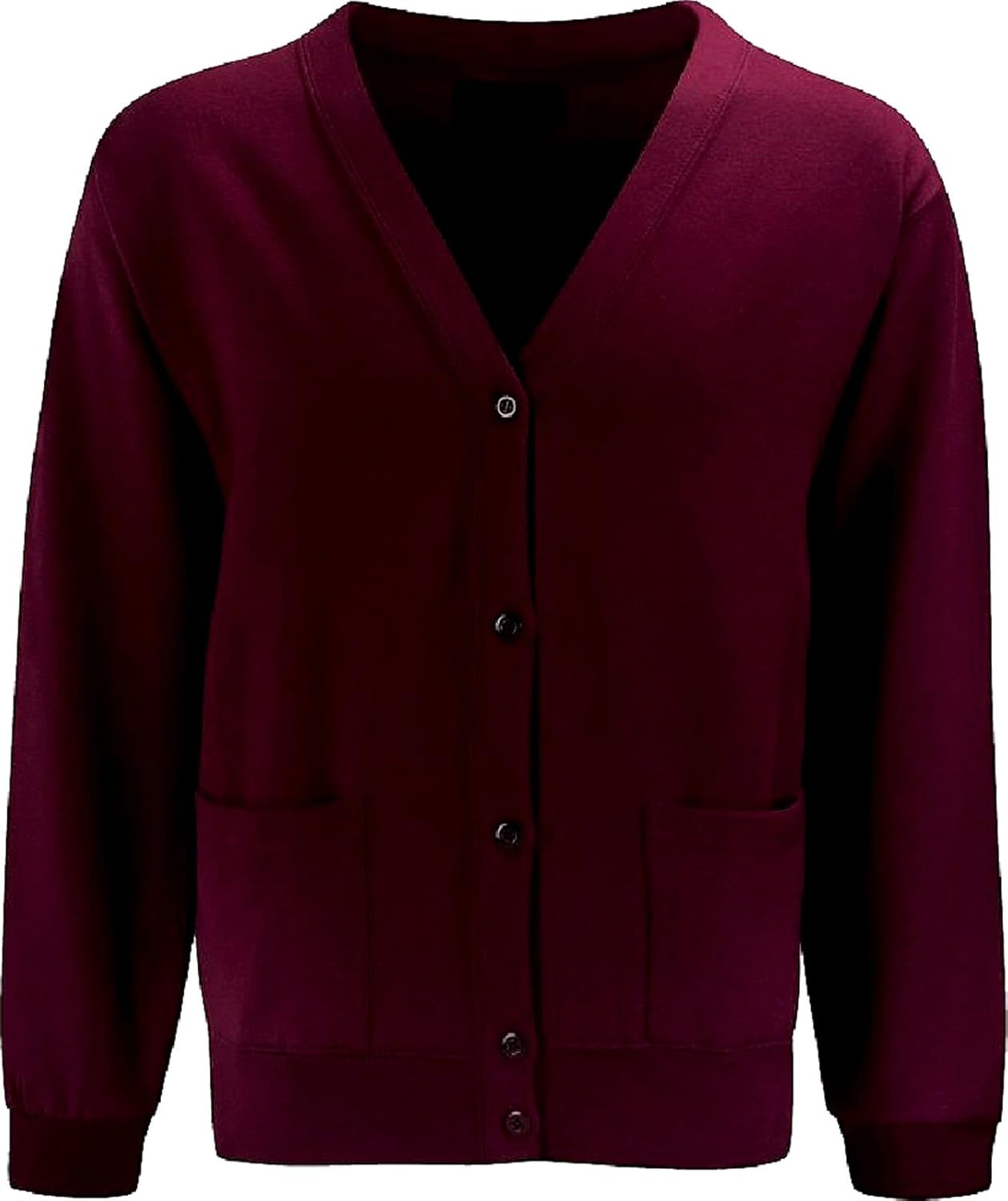 maroon school cardigan
