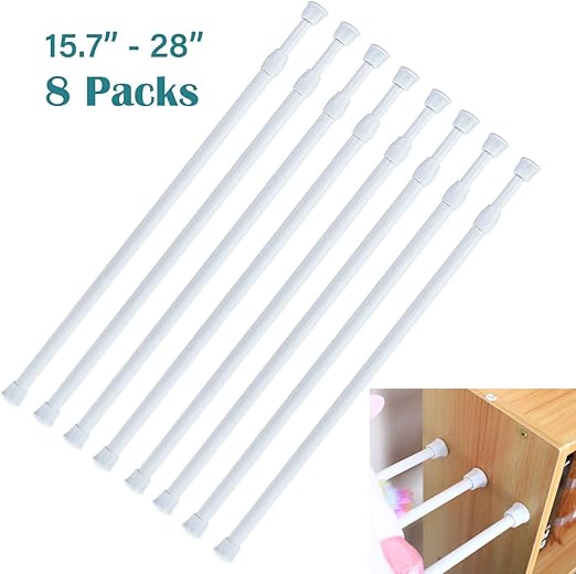 Amazon Com Deelf 8 Pack Small Tension Rods 15 7 In To 28 In